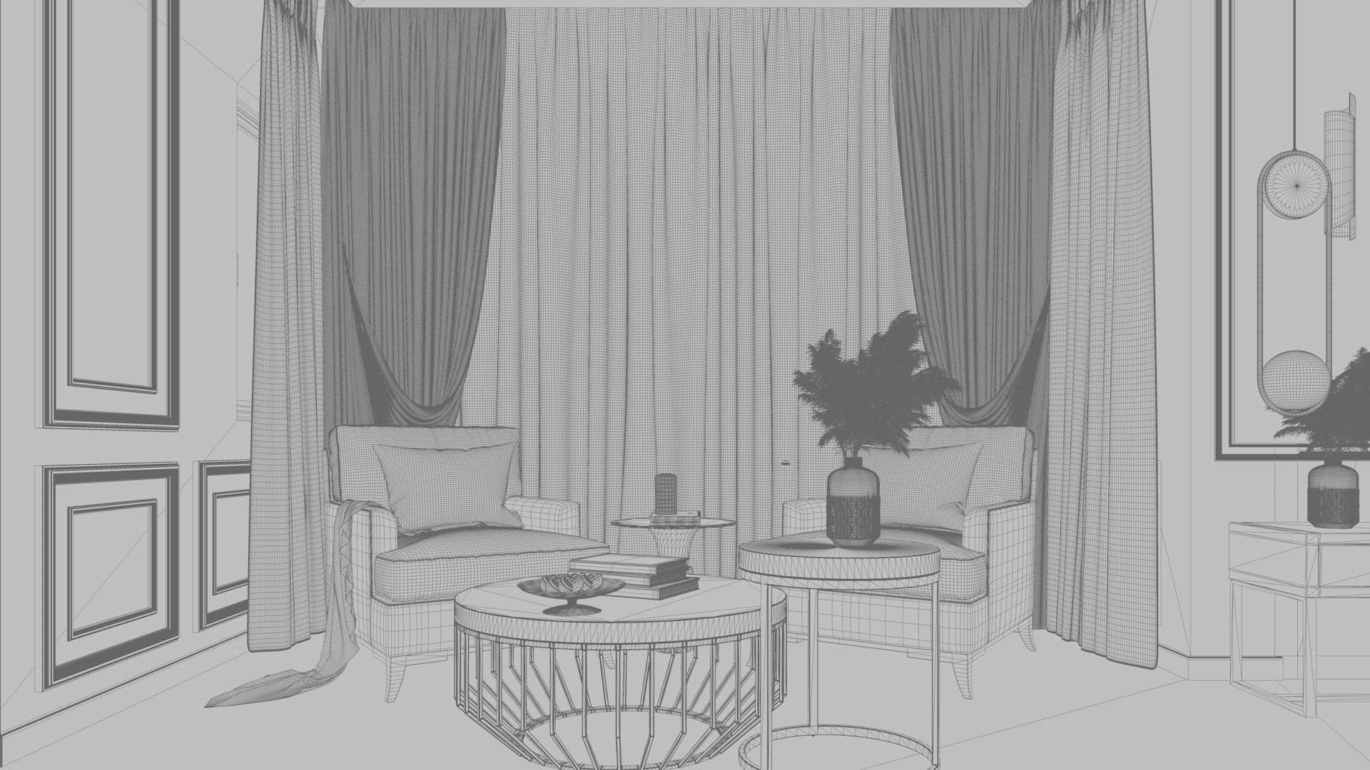 Simple Bedroom  Interior 2 3D model_8