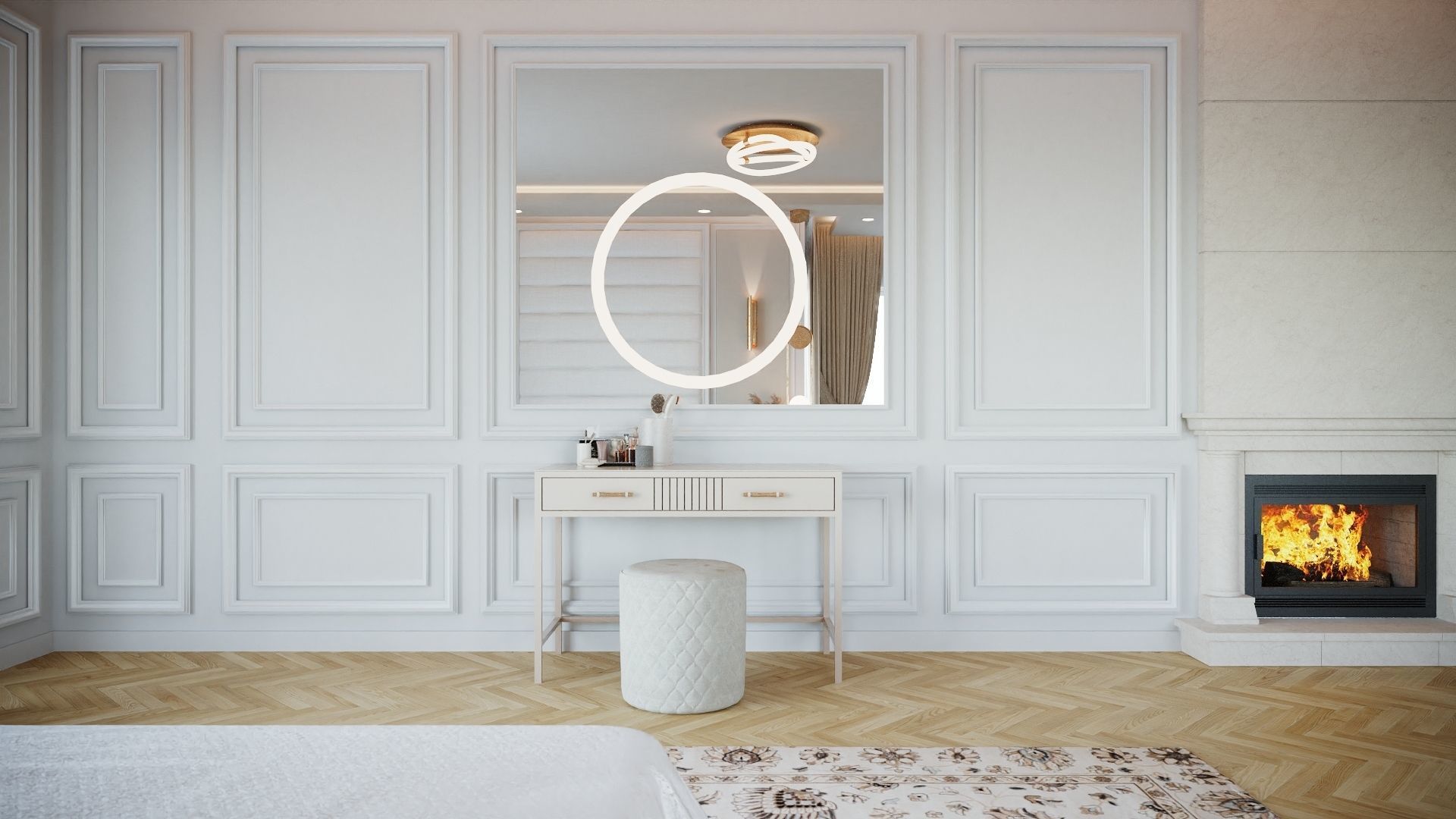 Simple Bedroom  Interior 2 3D model_4