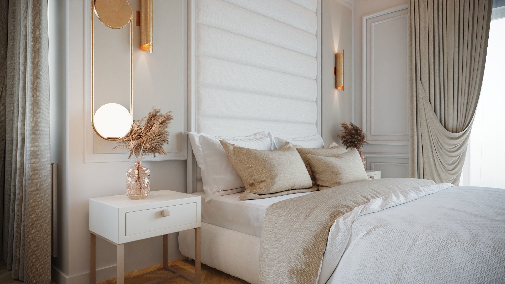 Simple Bedroom  Interior 2 3D model_5