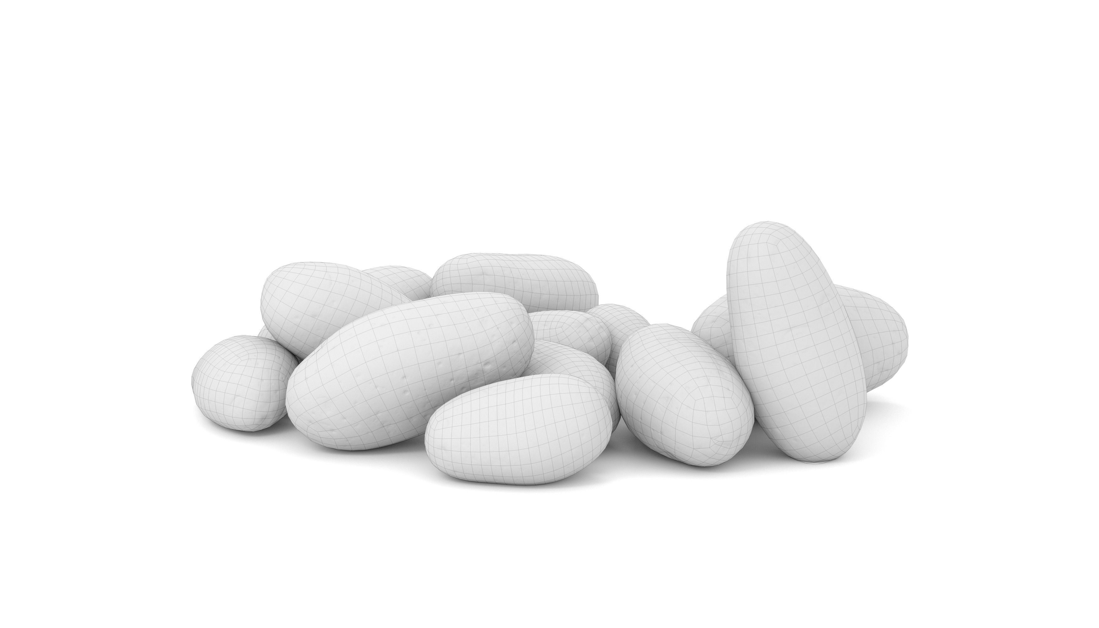 Potato Photoscan Low-poly 3D model_7