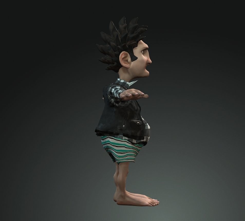 3d funny bona character for movie short films animation vfx  3D model_4
