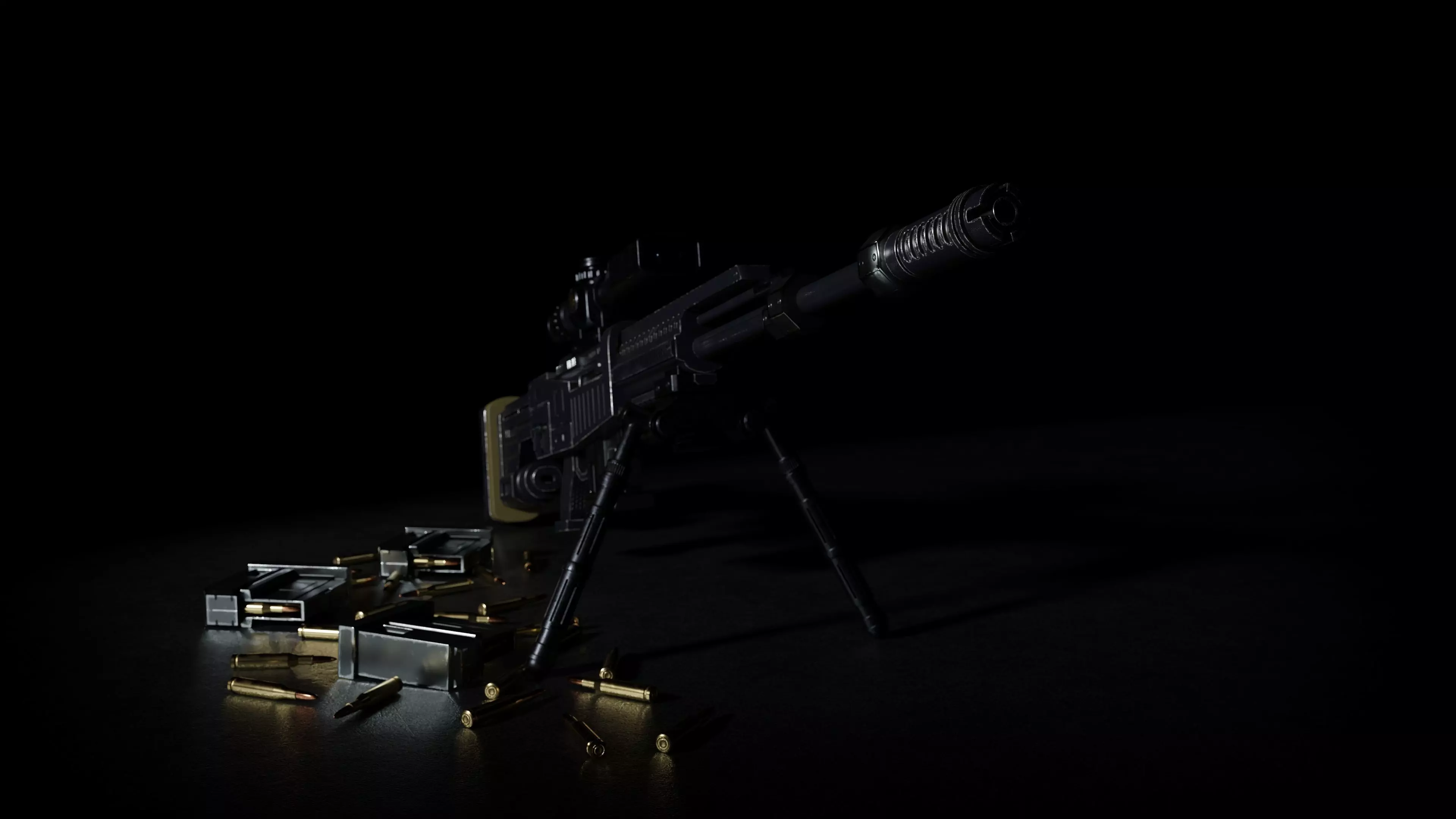 Apocalipt 50R Sniper Rifle Low-poly 3D model
