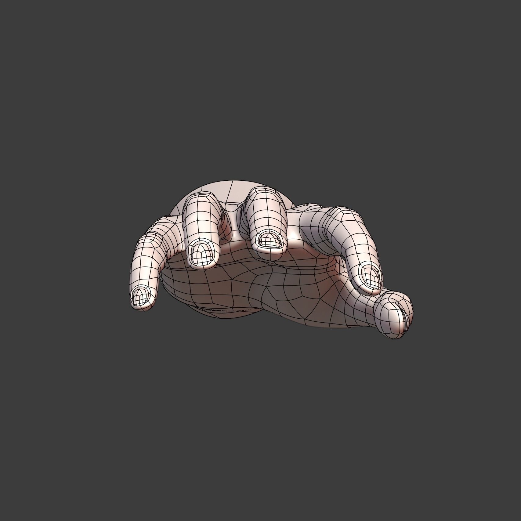 CAD-friendly Casual Woman Hand Model F1P2D1V1hand 3D model_9