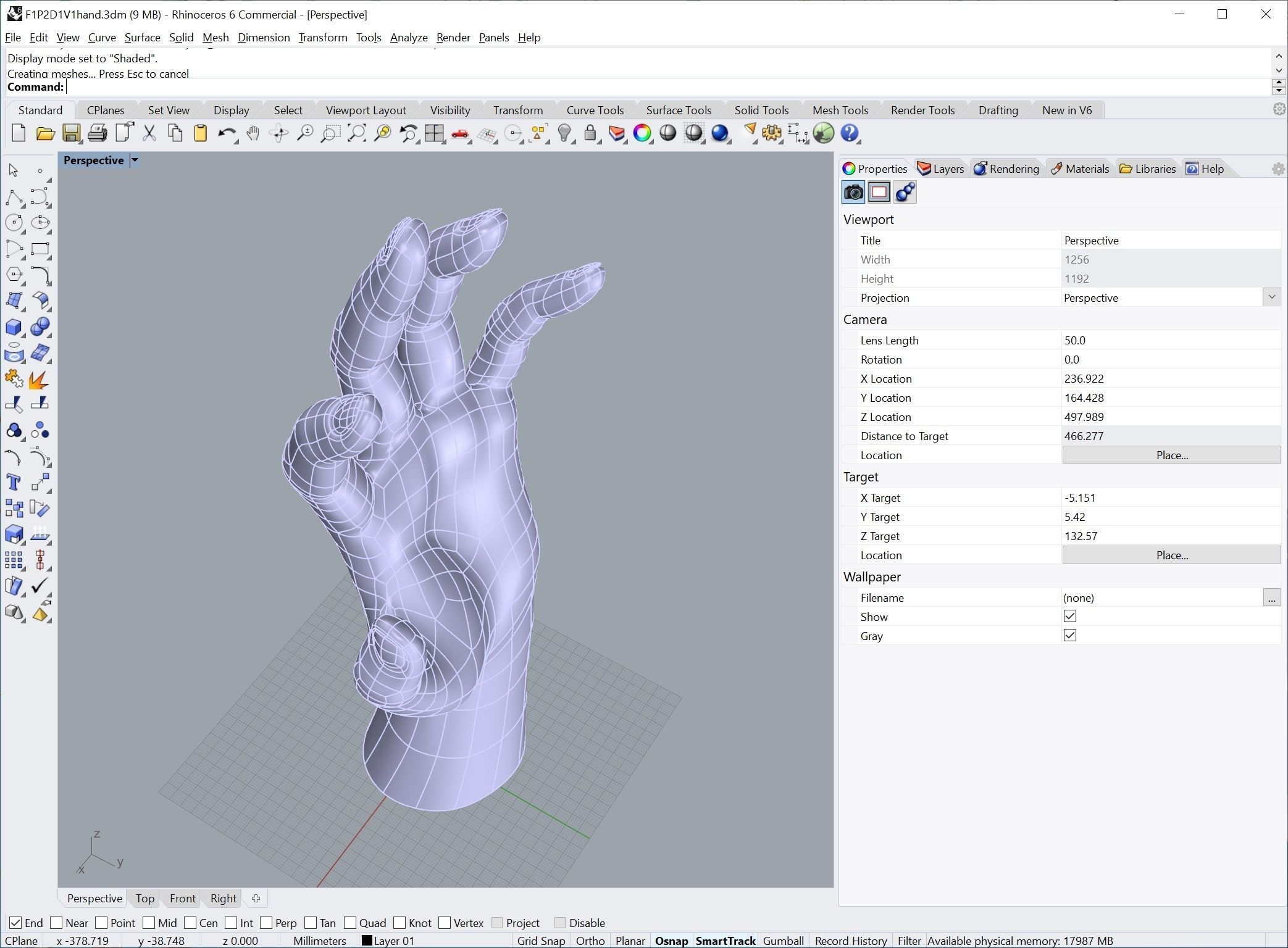 CAD-friendly Casual Woman Hand Model F1P2D1V1hand 3D model_18