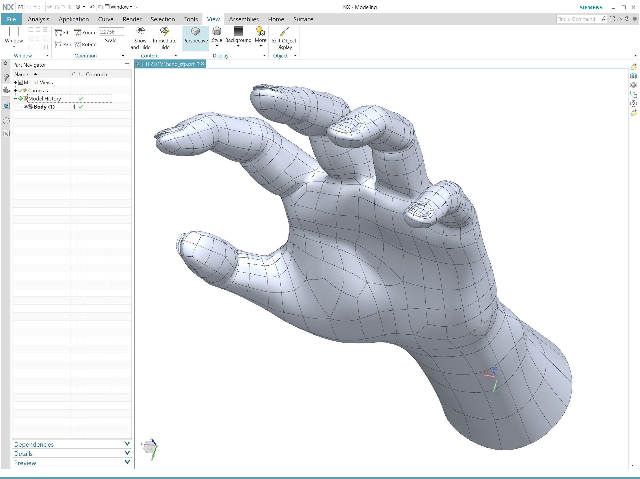 CAD-friendly Casual Woman Hand Model F1P2D1V1hand 3D model_17