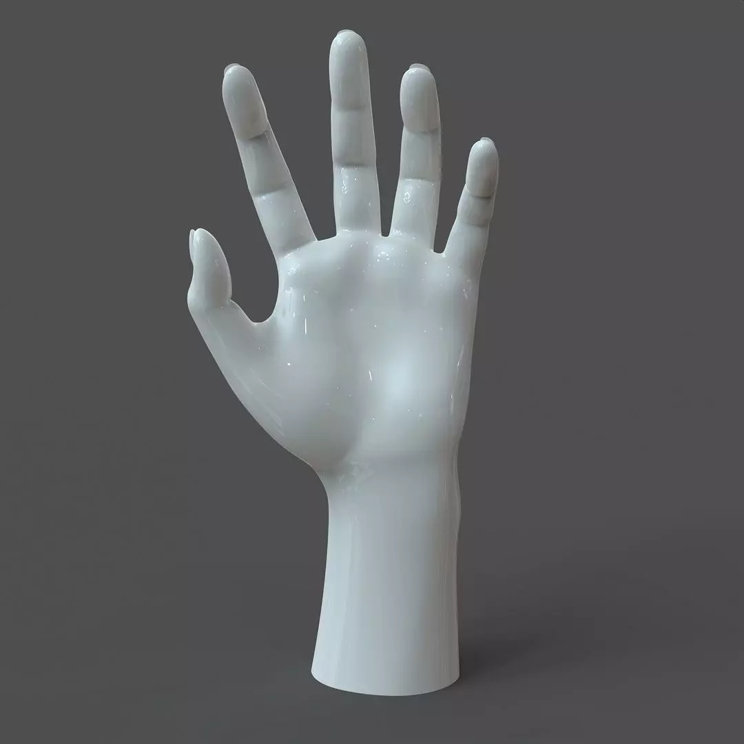 CAD-friendly Casual Woman Hand Model F1P2D1V1hand 3D model_0