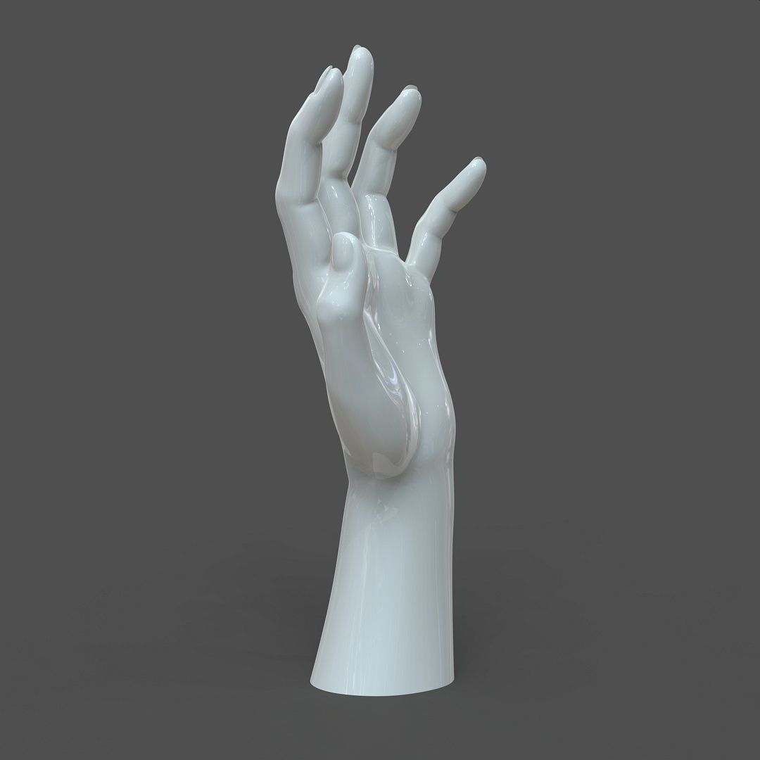 CAD-friendly Casual Woman Hand Model F1P2D1V1hand 3D model_3