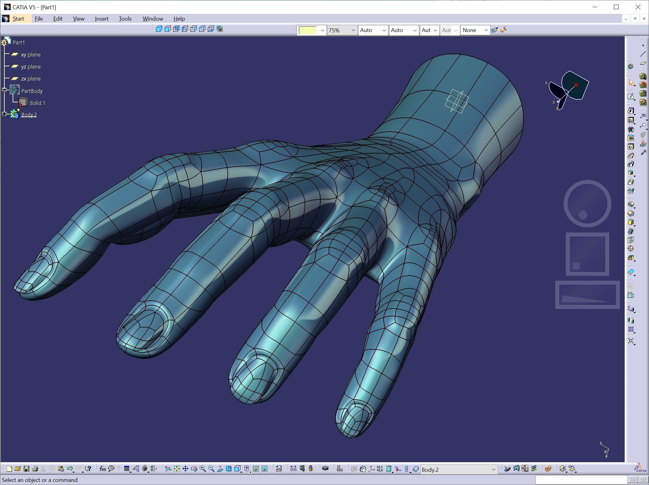 CAD-friendly Casual Woman Hand Model F1P2D1V1hand 3D model_15