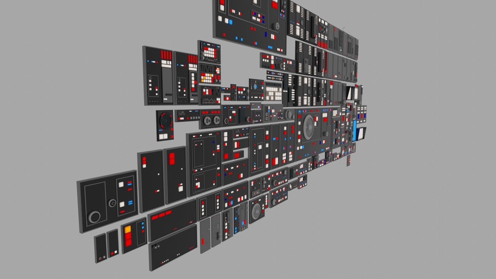 Star Wars Imperial Panels Pack 1 Low-poly 3D model_2