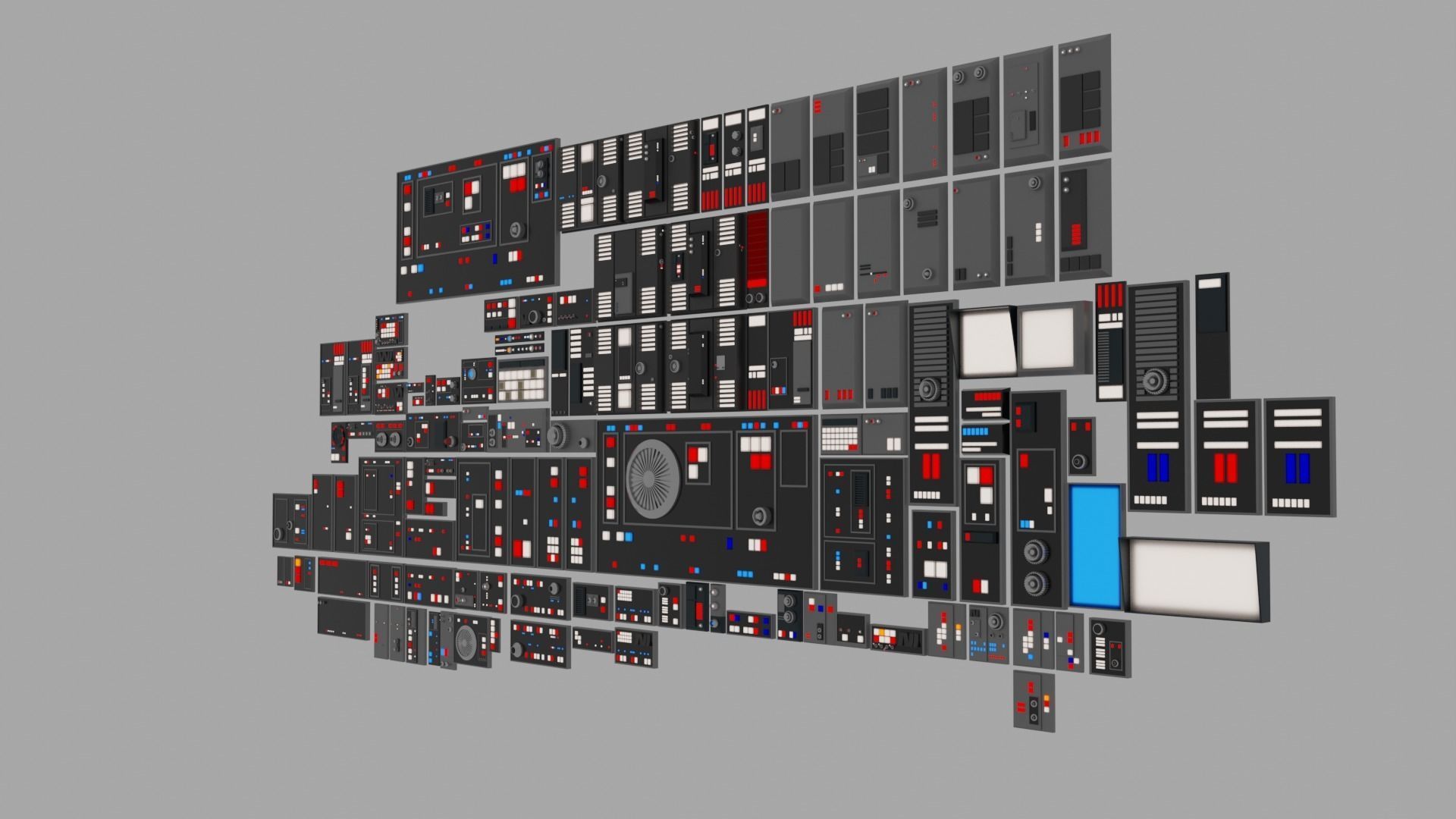 Star Wars Imperial Panels Pack 1 Low-poly 3D model_4