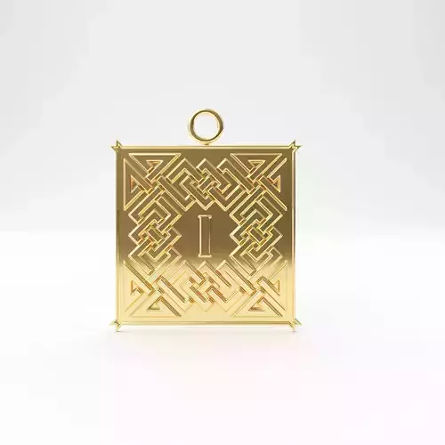 Celtic pendant letter I 3D print model