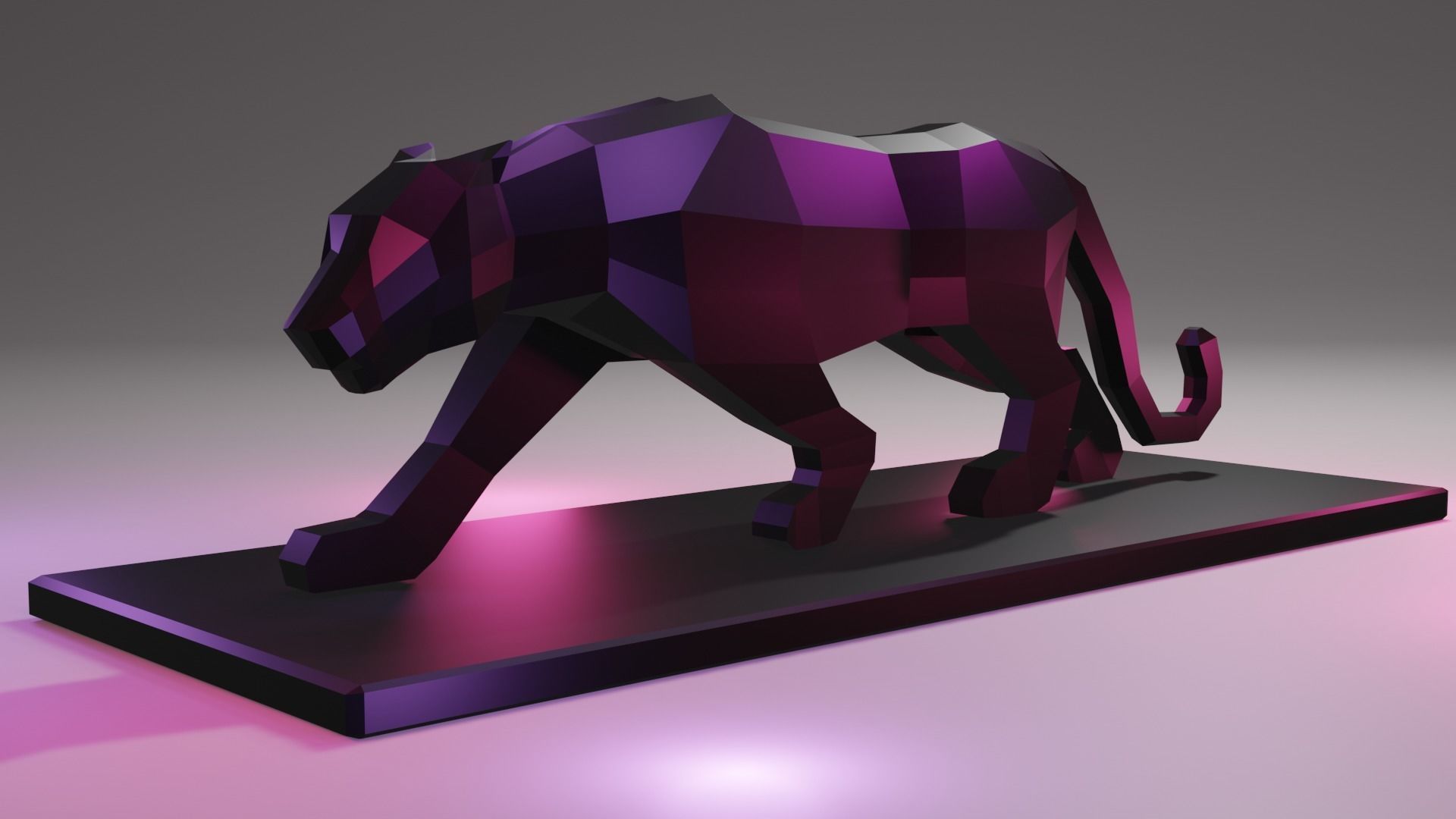 Black Panther Statue for 3D Printing 3D model 3D printable | CGTrader