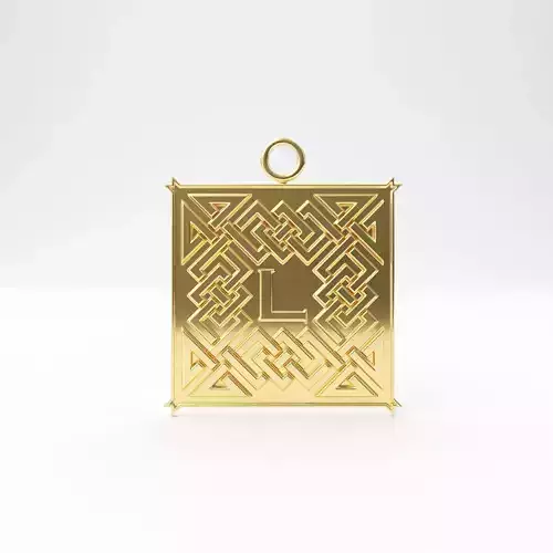 Celtic pendant letter L 3D print model