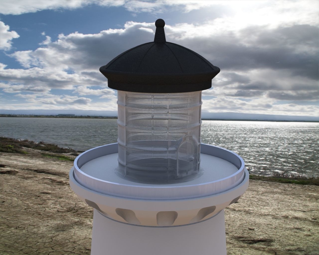 Easy 3D Printable Lighthouse Kit Easy Glueless Assembly 3D print model_8