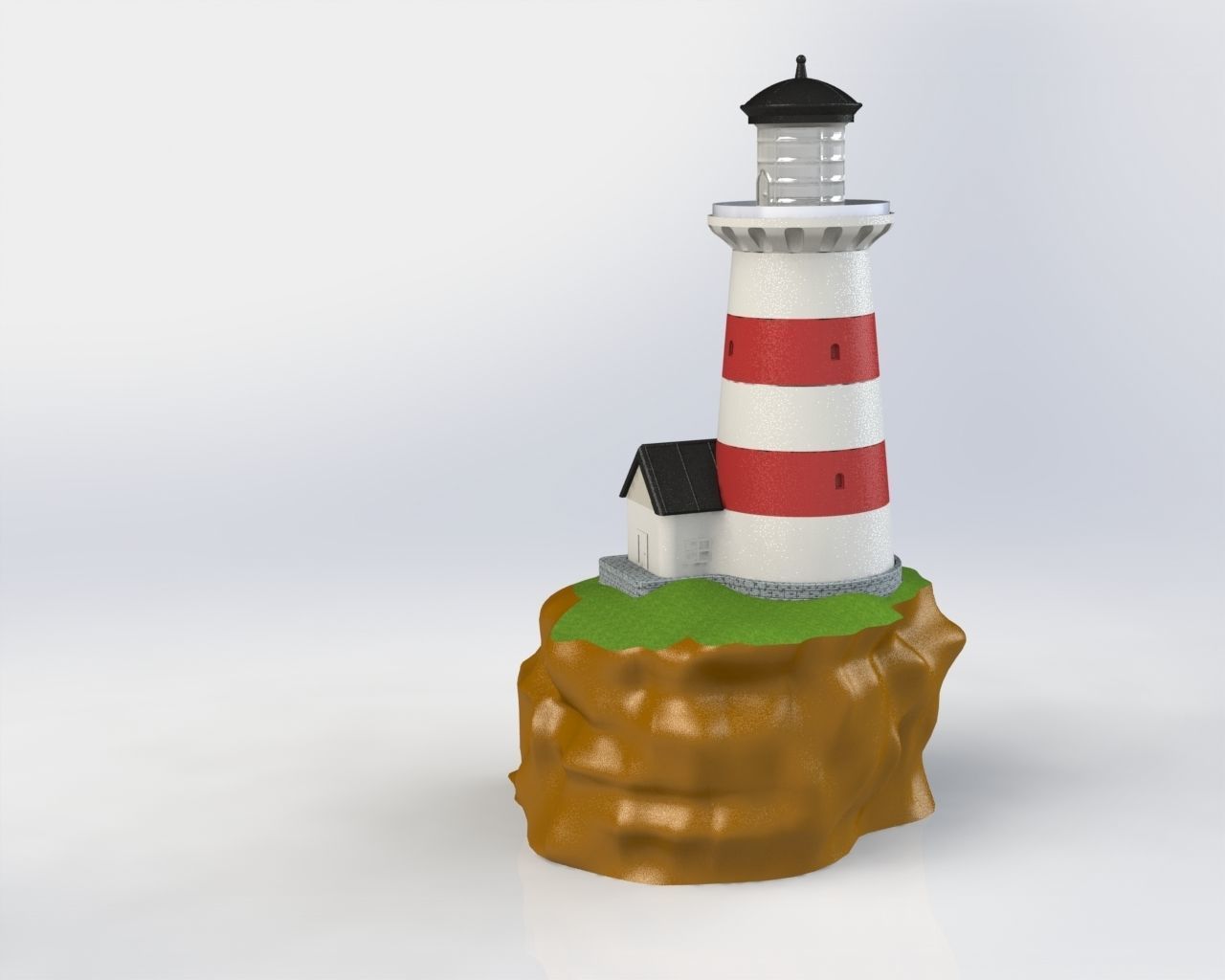 Easy 3D Printable Lighthouse Kit Easy Glueless Assembly 3D print model_11