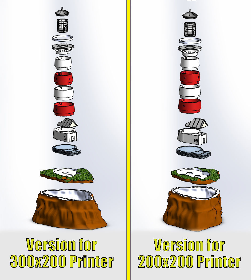 Easy 3D Printable Lighthouse Kit Easy Glueless Assembly 3D print model_10