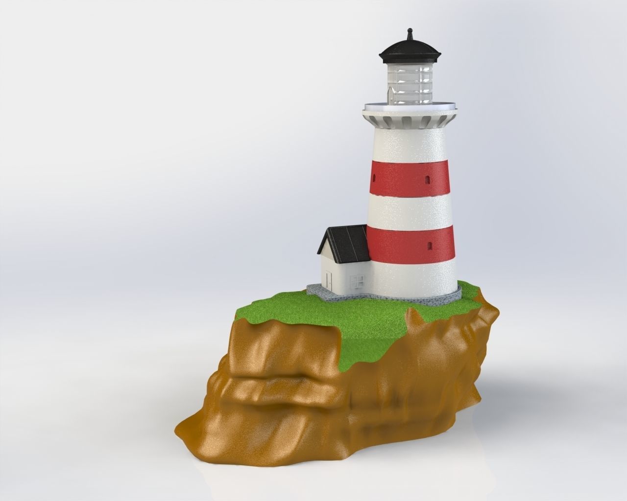 Easy 3D Printable Lighthouse Kit Easy Glueless Assembly 3D print model_12