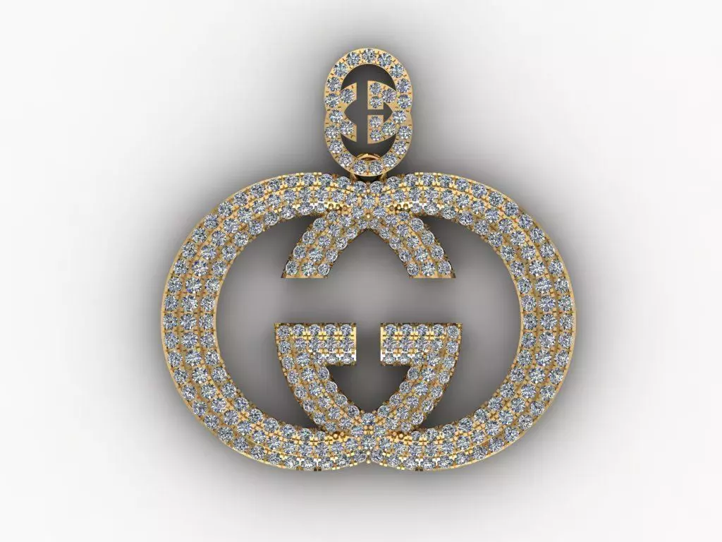 Guccci Pendant Full Diamond Mat Day Guccci 3D print model