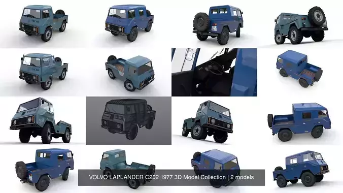VOLVO LAPLANDER C202 1977 3D Model Collection 