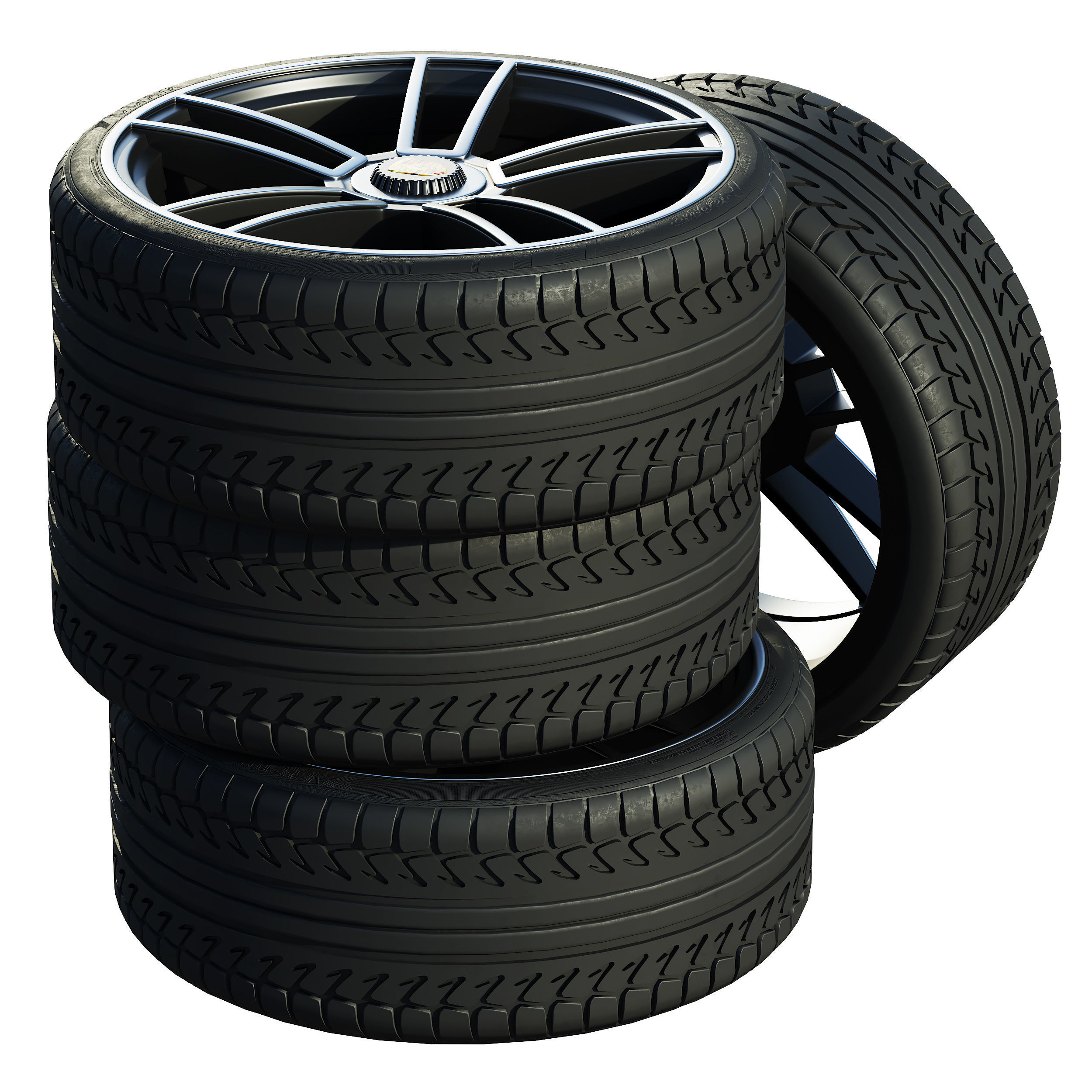 Porsche wheels 3D model_2