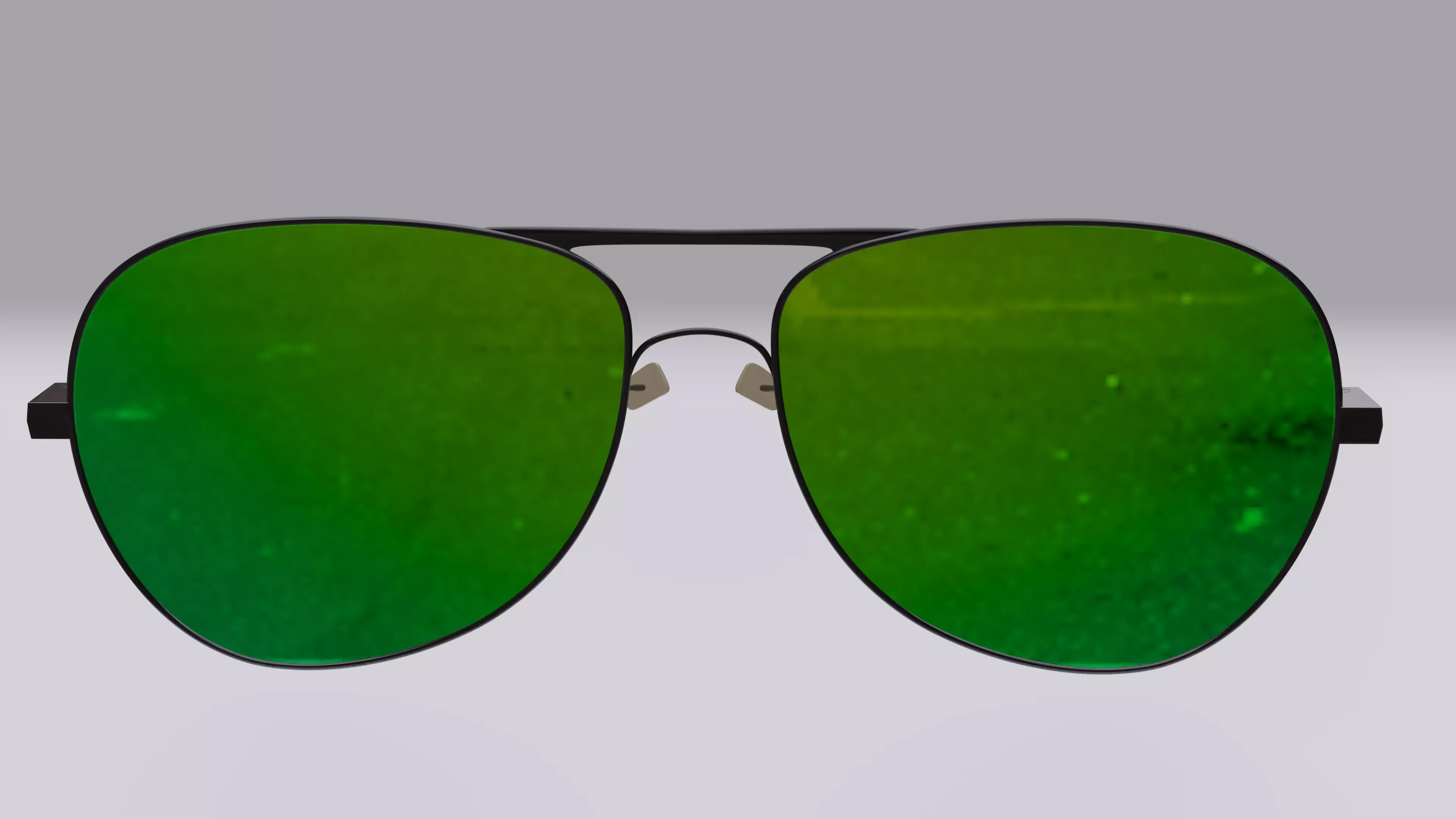 glasses aviator sunglasses with lenses Low-poly 3D model_0