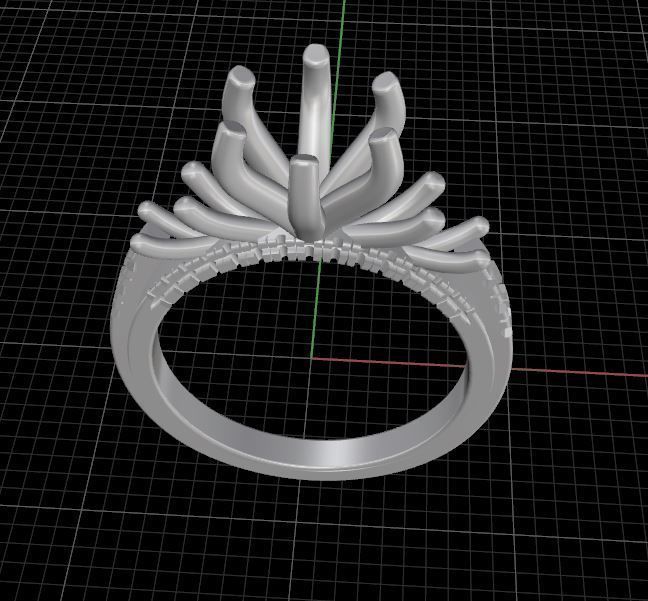 Engagement diamond ring for print 3D print model_8