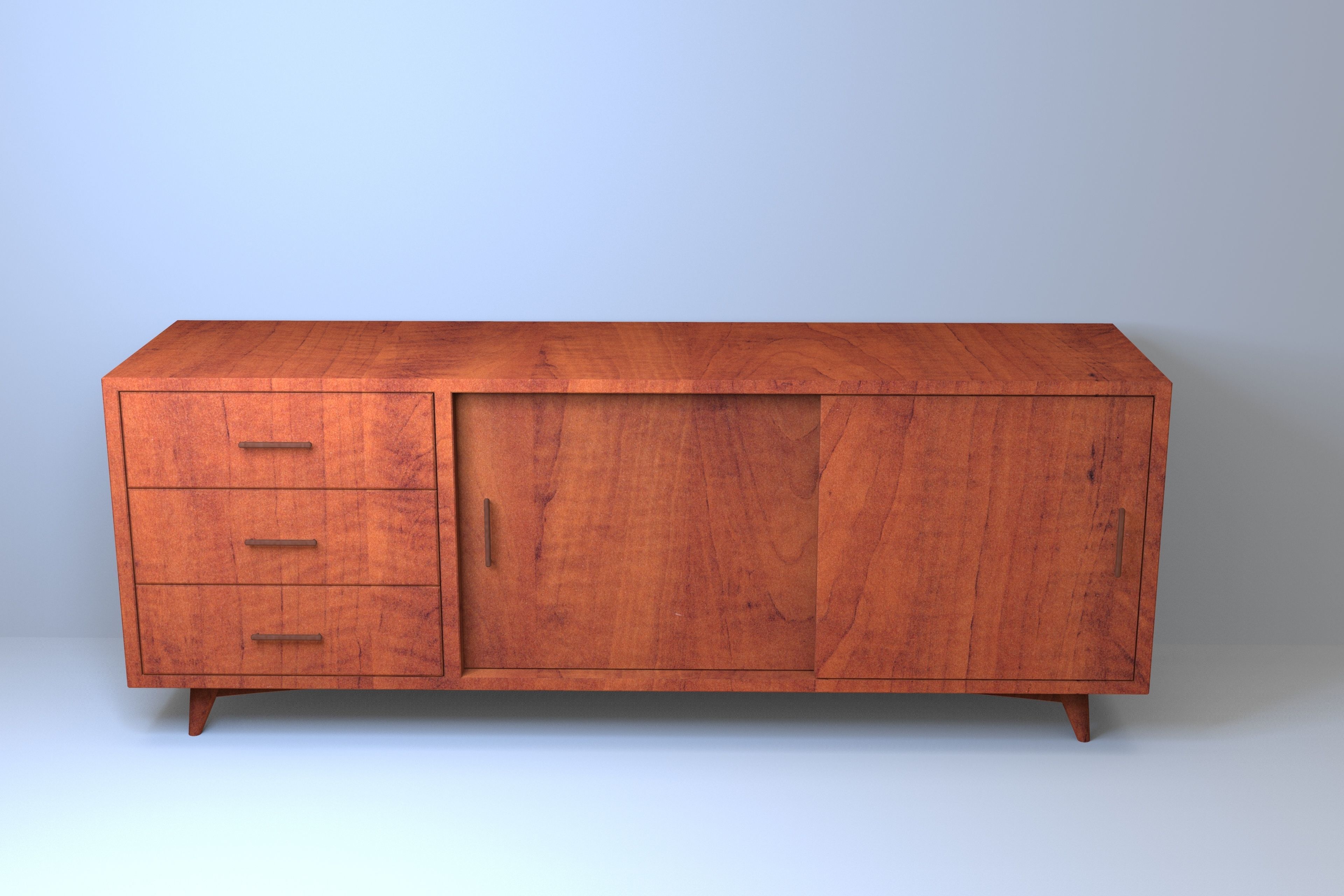 tv stand Free low-poly 3D model_1