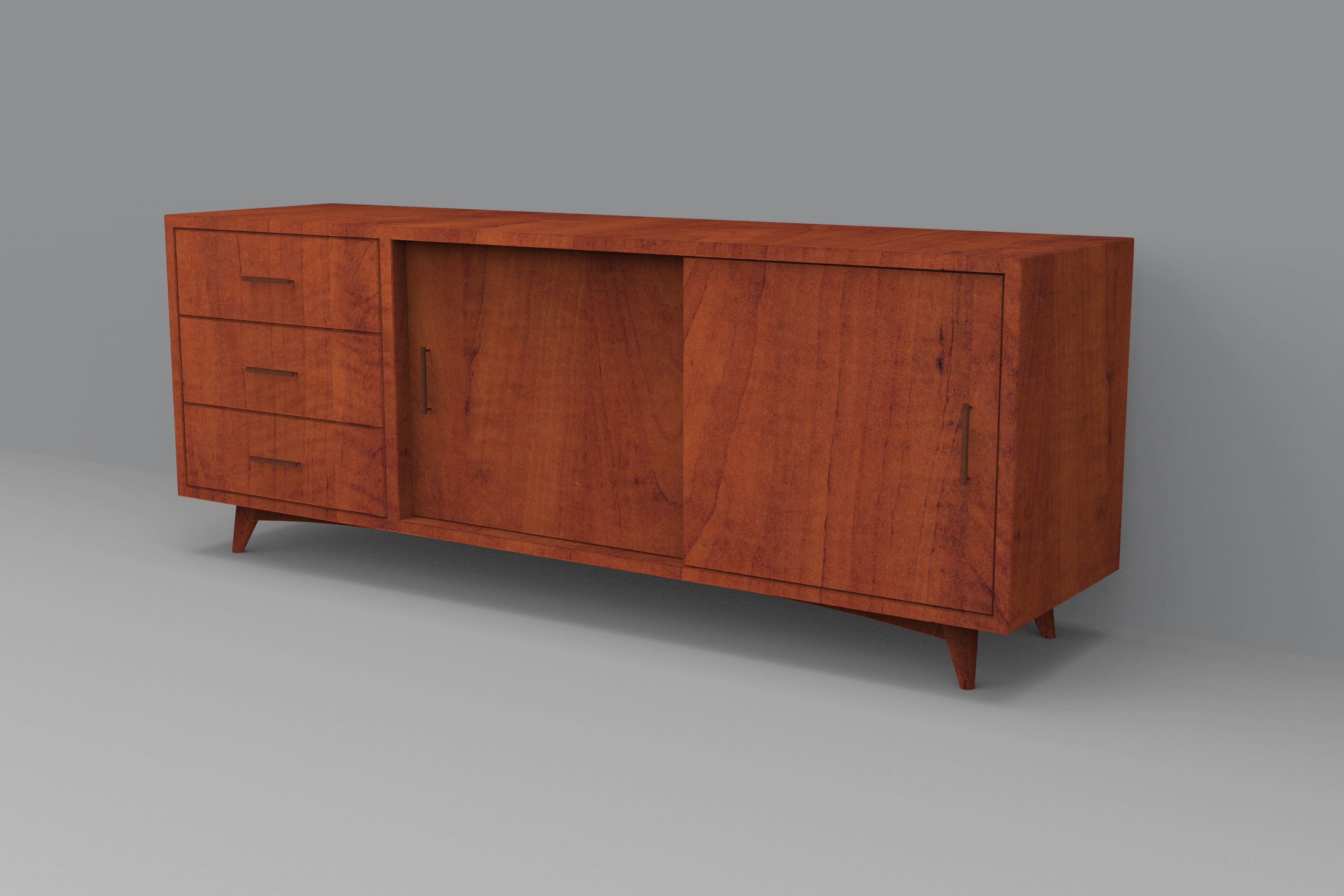 tv stand Free low-poly 3D model_2