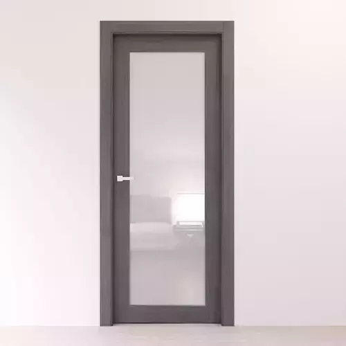 Stylish satin glass door