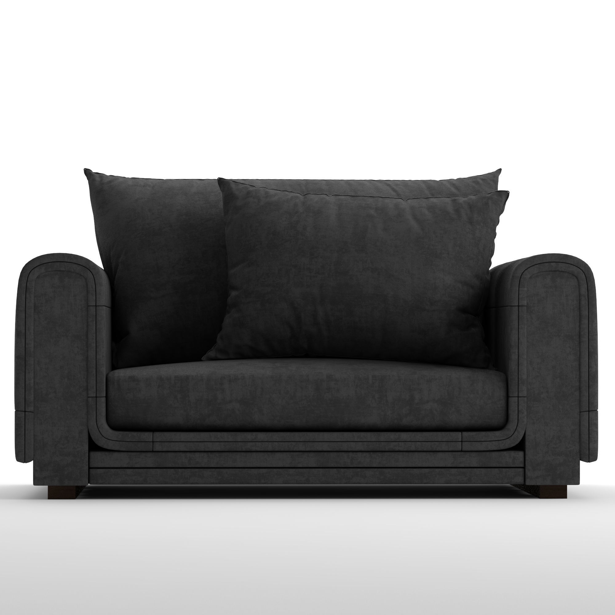 Armchair couch with pillows 3D model_6