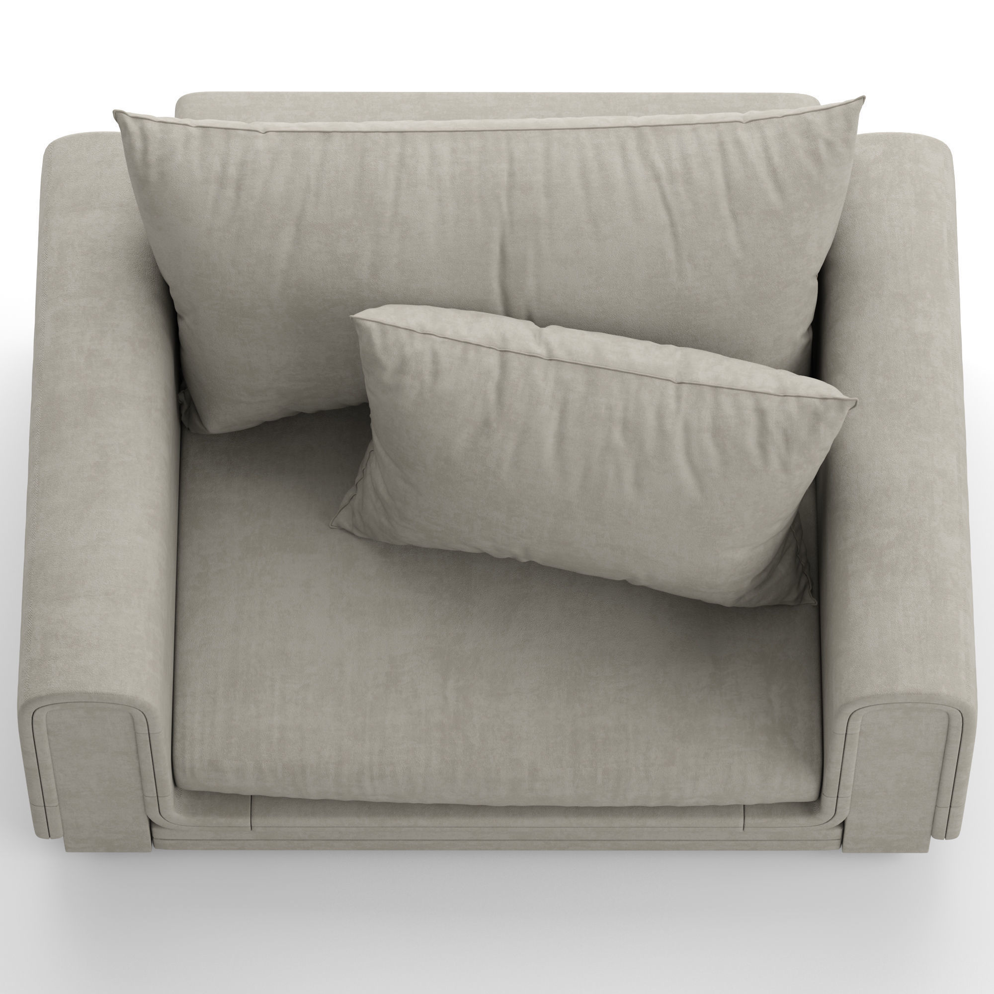Armchair couch with pillows 3D model_7