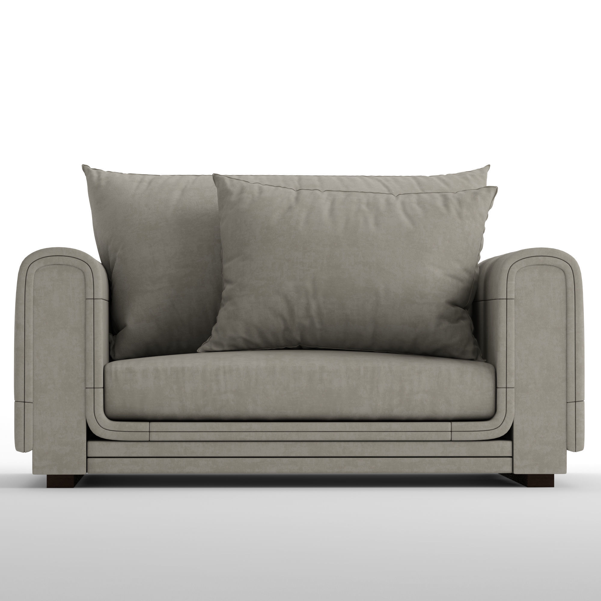 Armchair couch with pillows 3D model_5