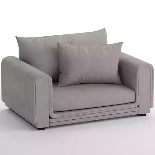 Armchair couch with pillows