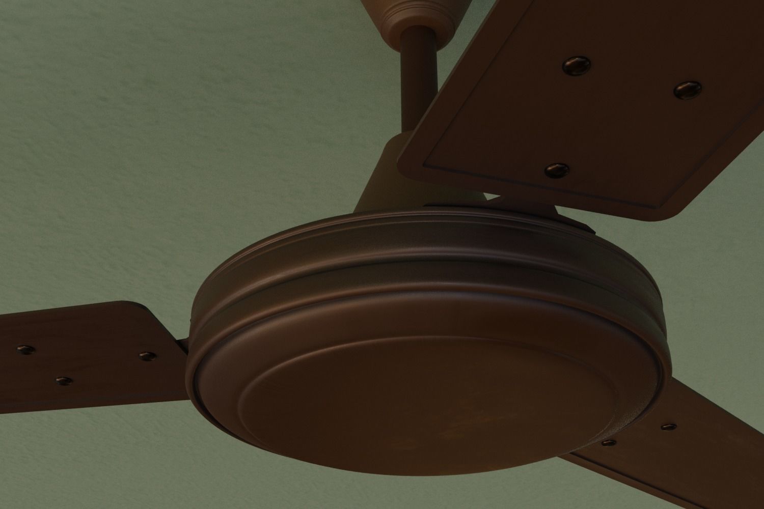 Ceiling Fan  - Generic Brown Free low-poly 3D model_1