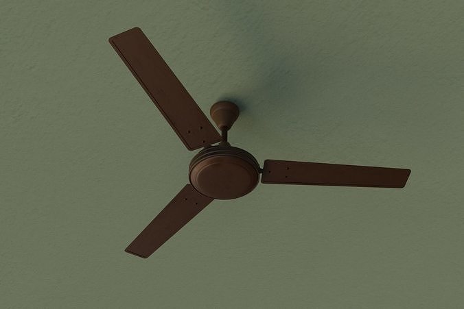 Ceiling Fan  - Generic Brown Free low-poly 3D model