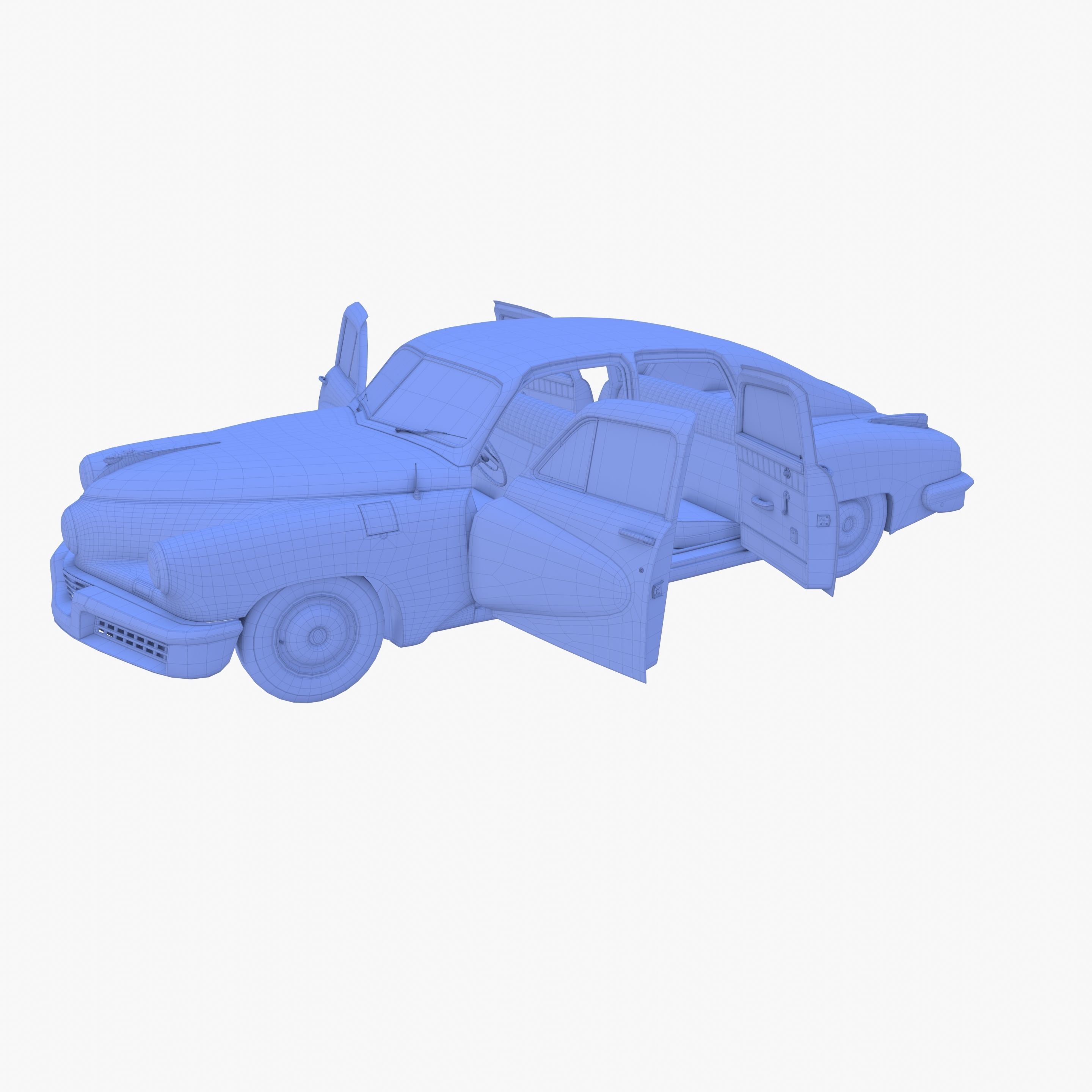 Tucker 48 Red with Interior 3D model_33