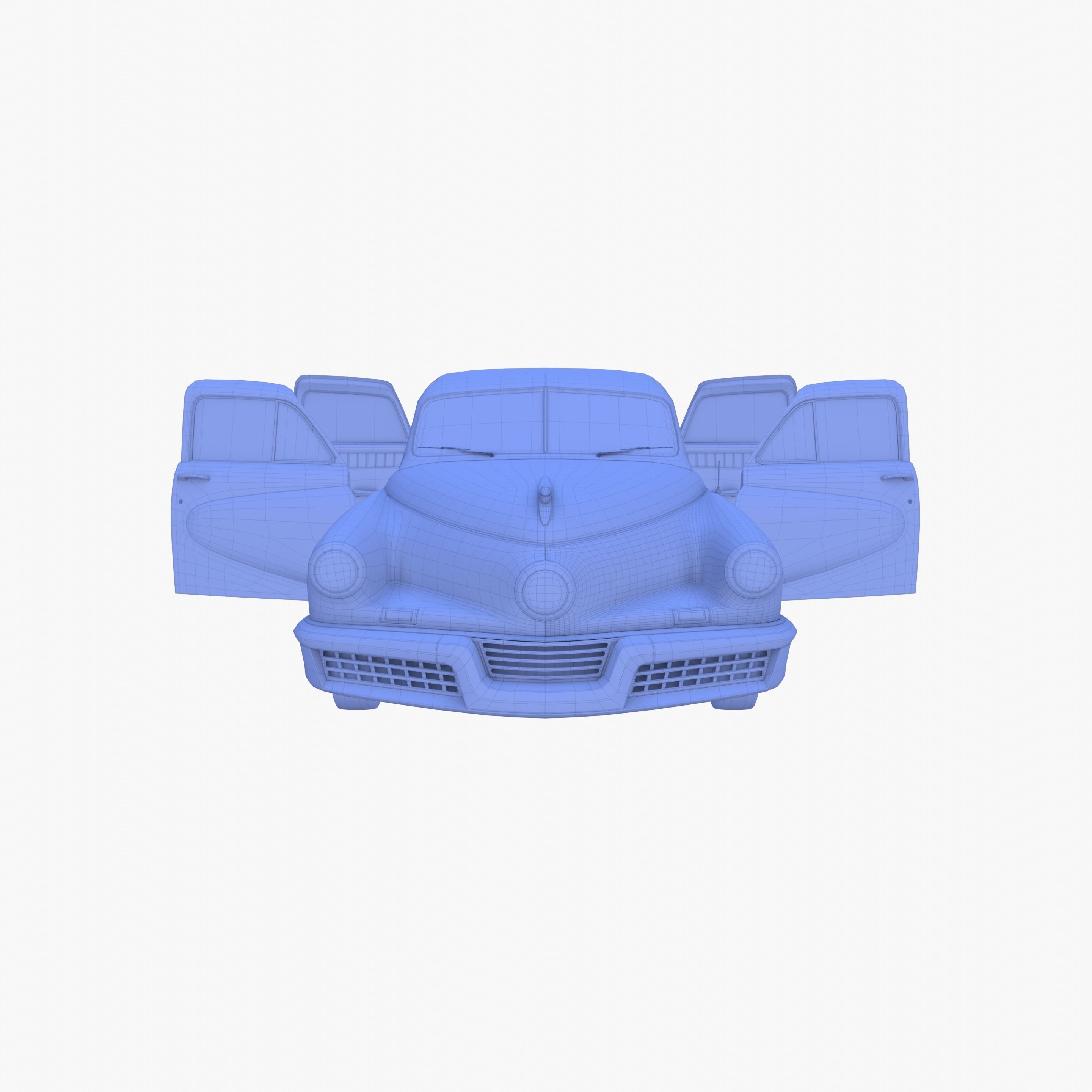 Tucker 48 Red with Interior 3D model_29