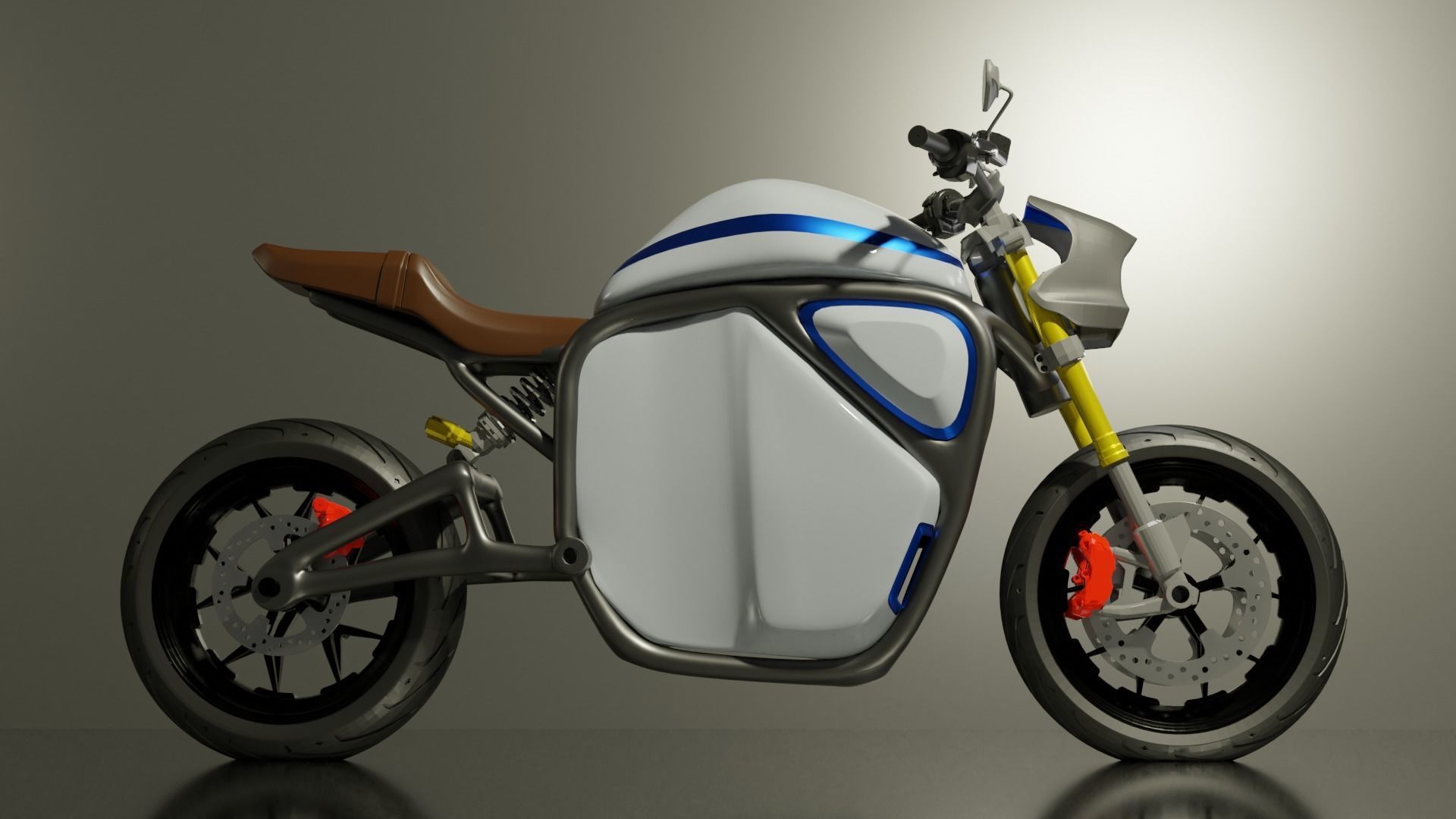 Motorcycle Prototype Design 1 Free 3D model_2