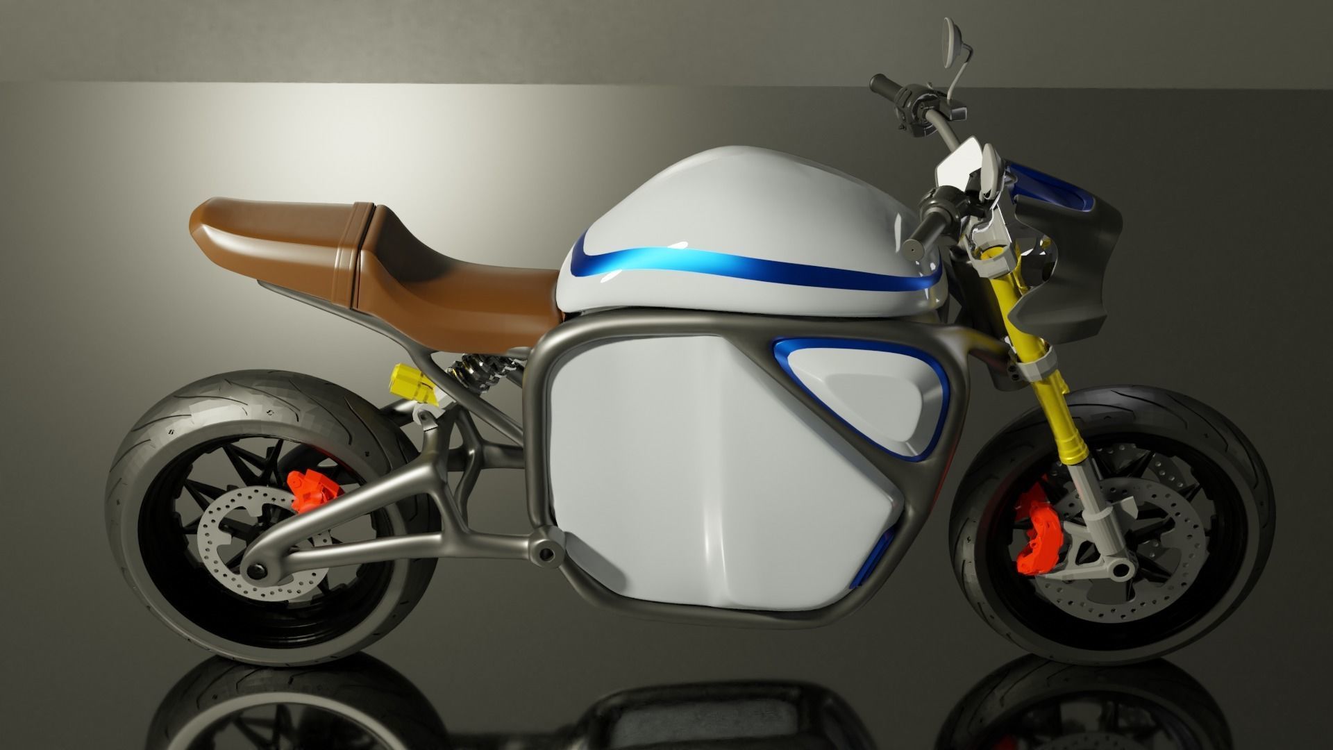Motorcycle Prototype Design 1 Free 3D model_3