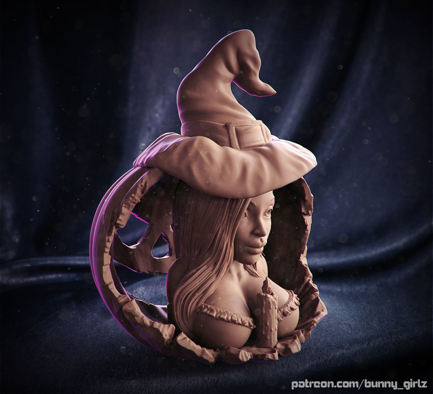 Halloween bust of Claire 3D print model