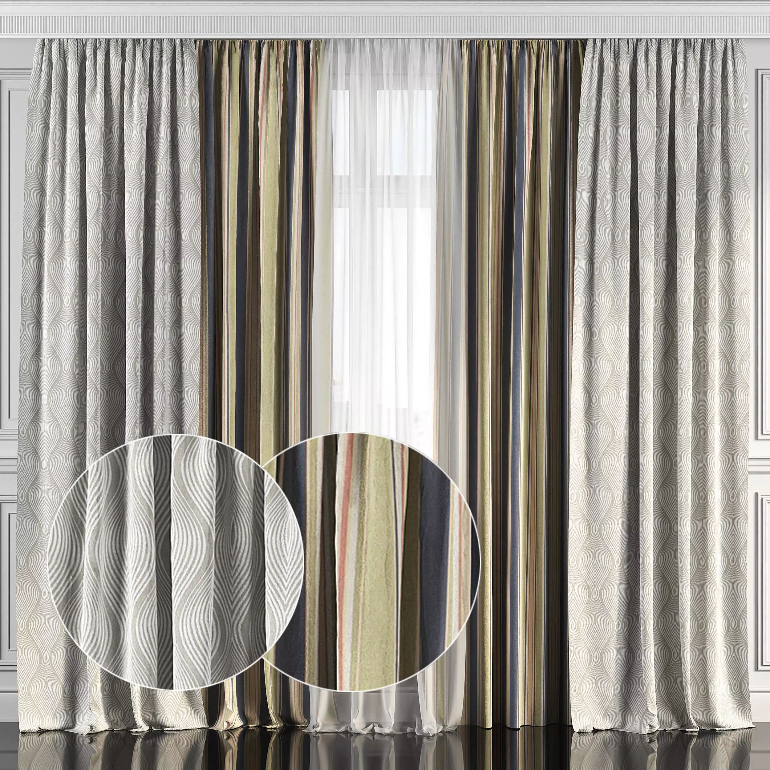 Curtain Set 152 3D model