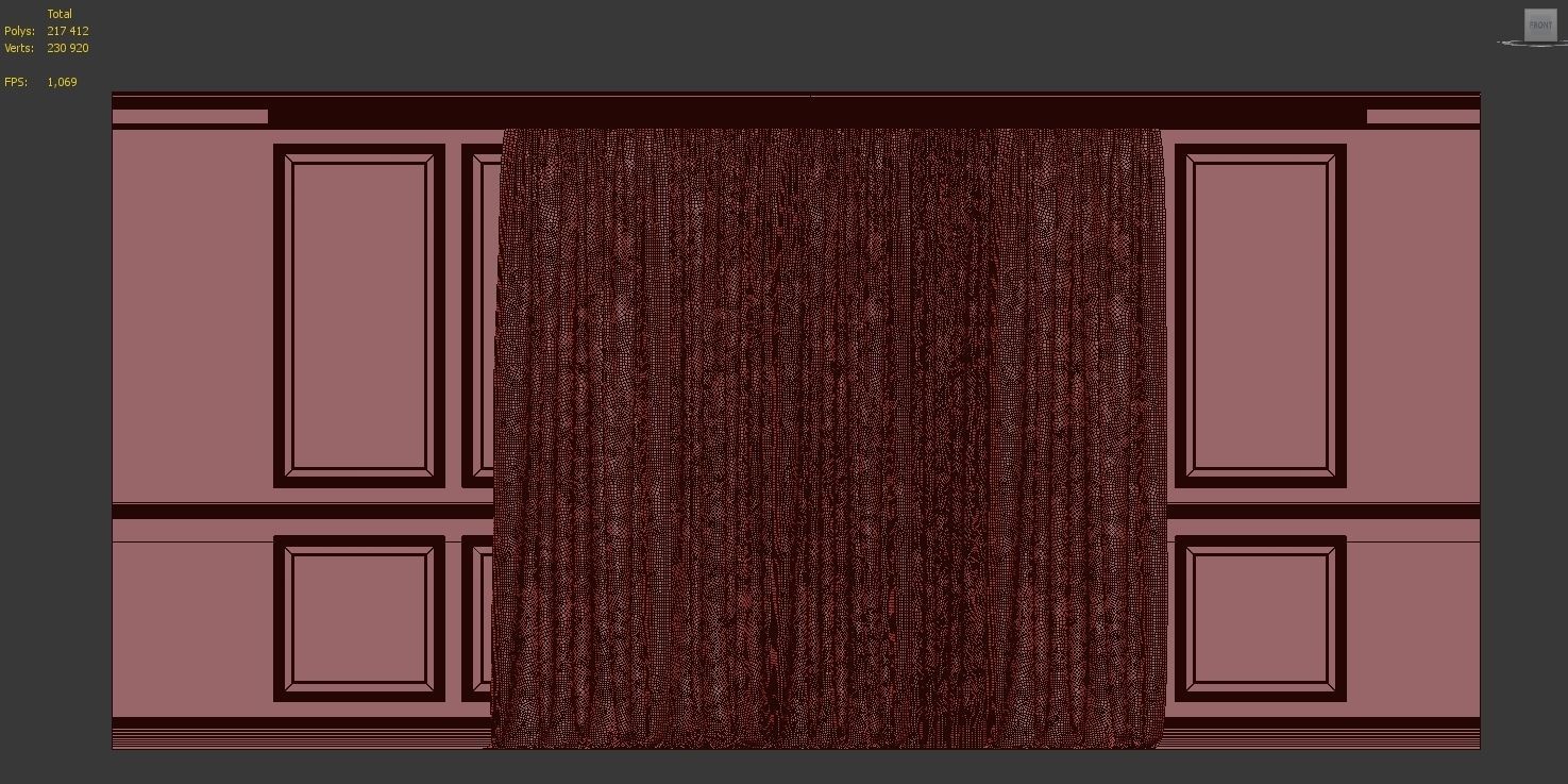 Curtain Set 159 3D model_5
