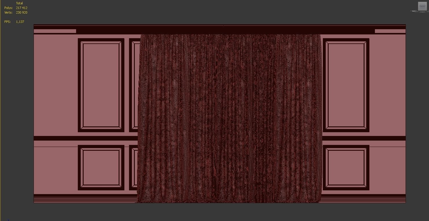 Curtain Set 160 3D model_5