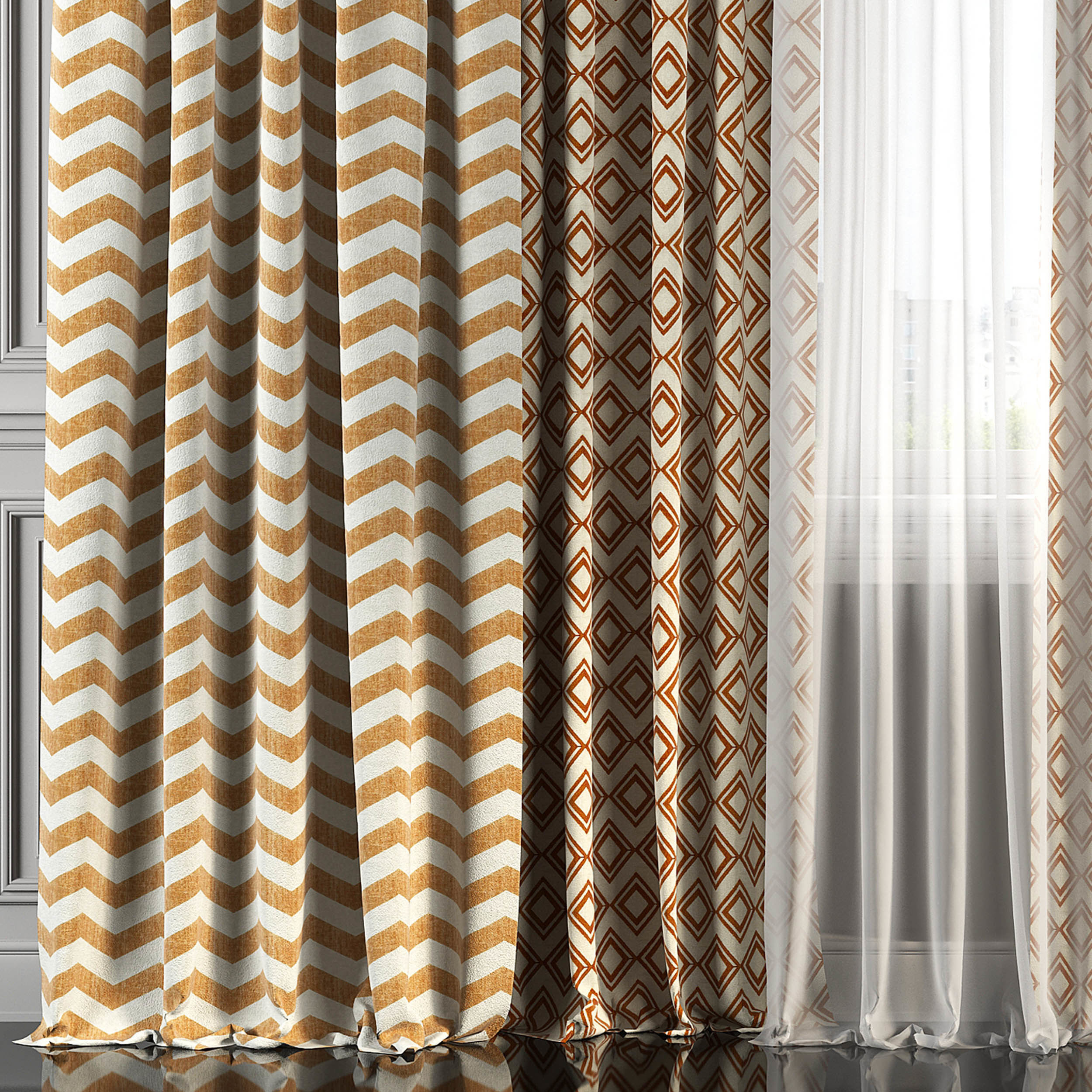 Curtain Set 160 3D model_3