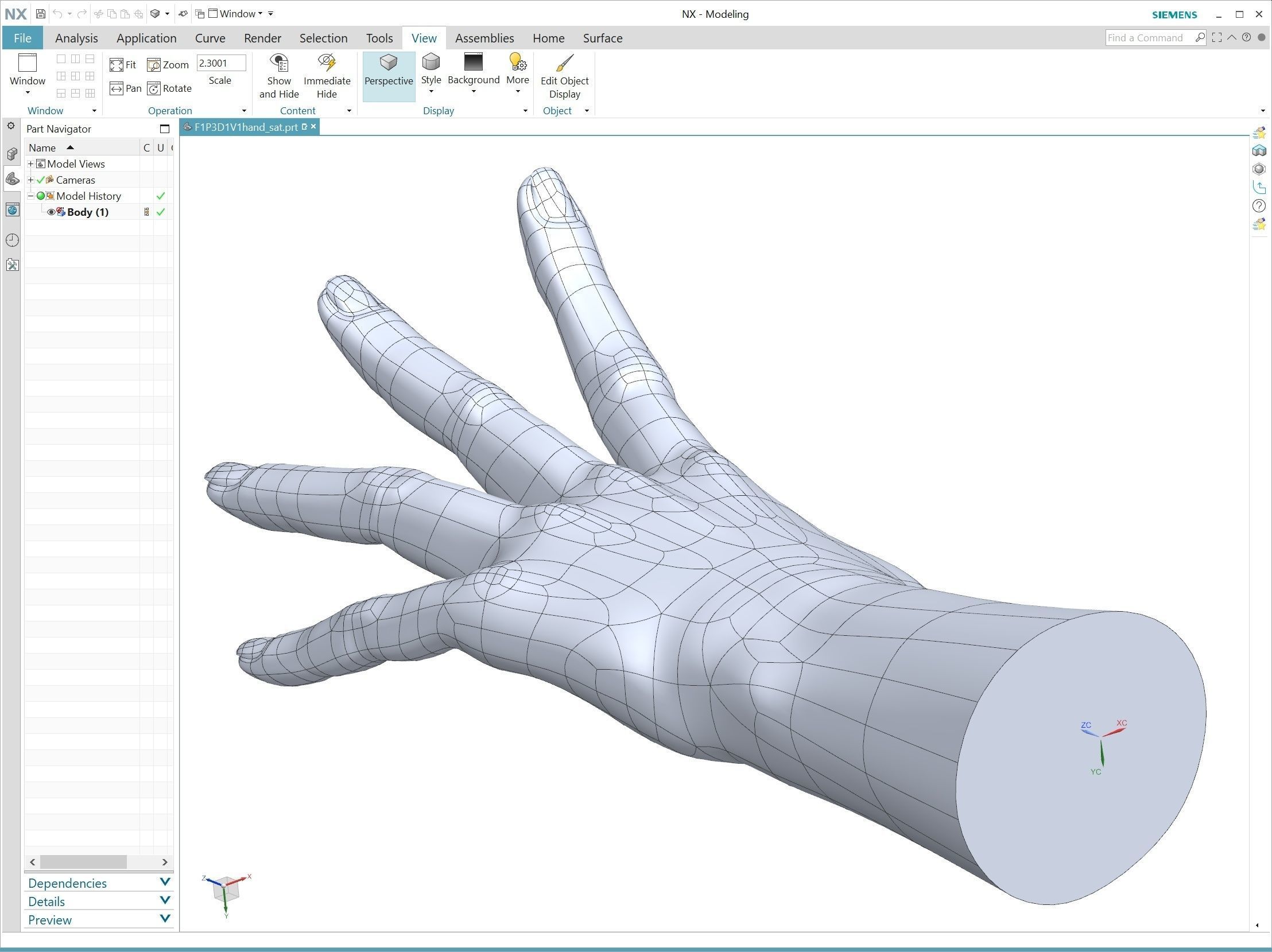 CAD compatible Casual Woman Hand Model F1P3D1V1hand 3D model_8