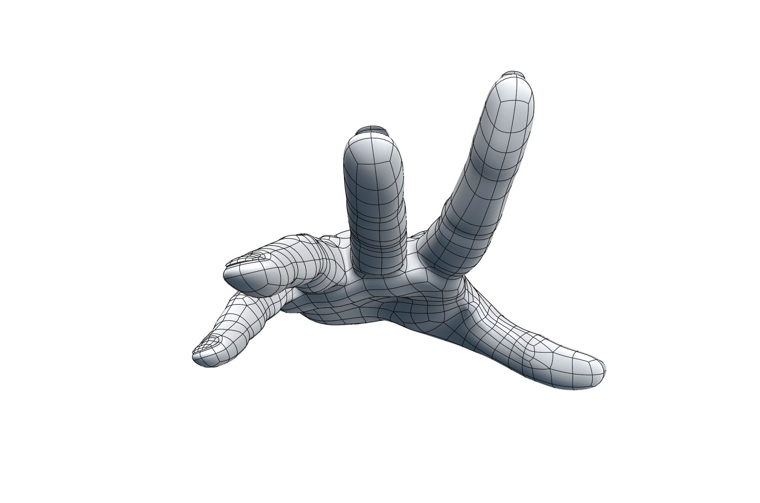 CAD compatible Casual Woman Hand Model F1P3D1V1hand 3D model_19