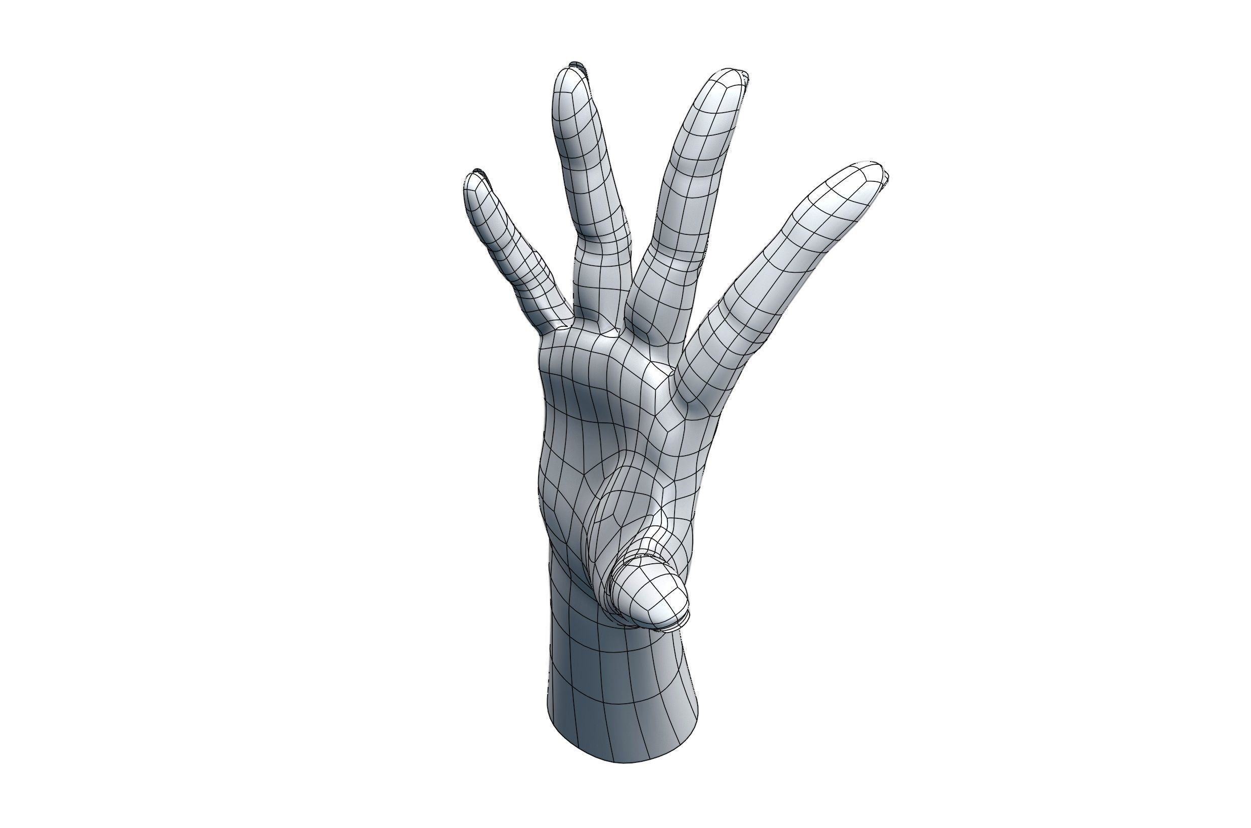 CAD compatible Casual Woman Hand Model F1P3D1V1hand 3D model_16