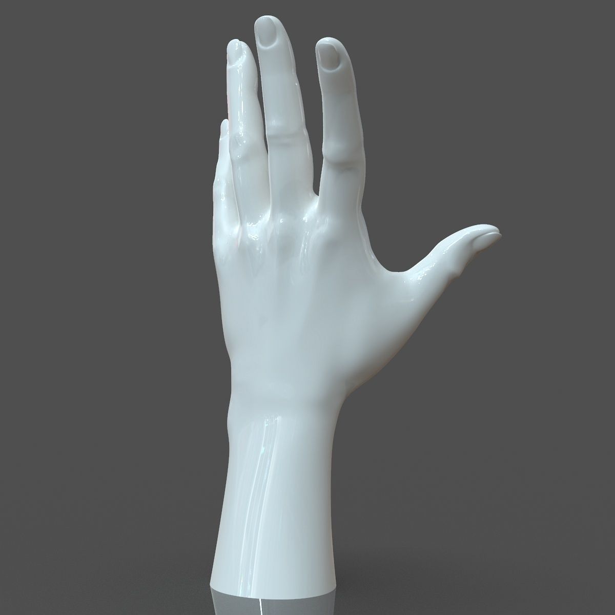 CAD compatible Casual Woman Hand Model F1P3D1V1hand 3D model_4