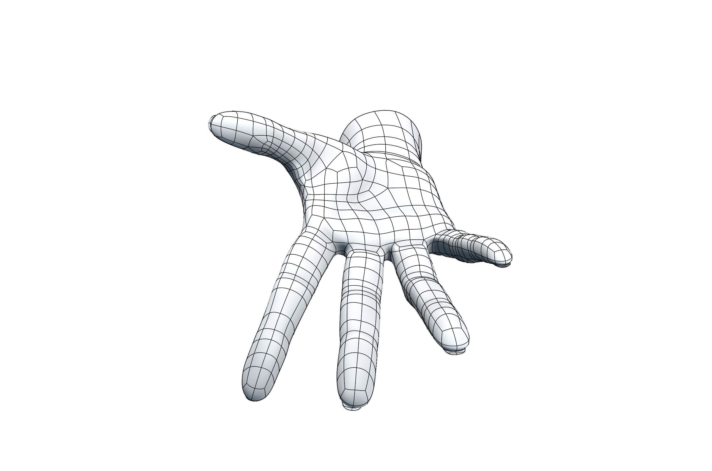 CAD compatible Casual Woman Hand Model F1P3D1V1hand 3D model_15