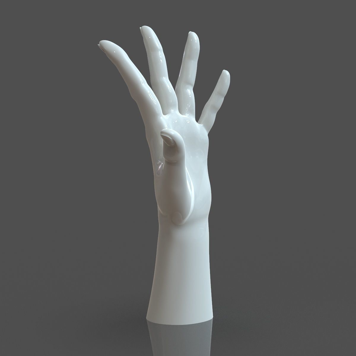 CAD compatible Casual Woman Hand Model F1P3D1V1hand 3D model_3